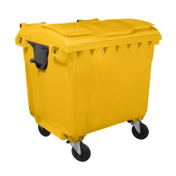 Container HDPE CLF 660L cu capac plat