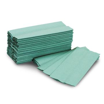 Prosoape hartie 25 x 23 cm, pliate gofrate verzi V fold de la Sanito Distribution Srl