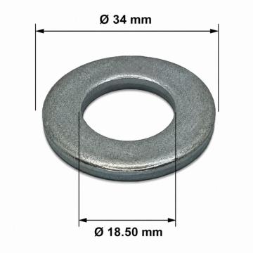 Saiba plata M18x34x3 DIN 125 - 100 buc/cutie de la Marisim Total Instal Srl